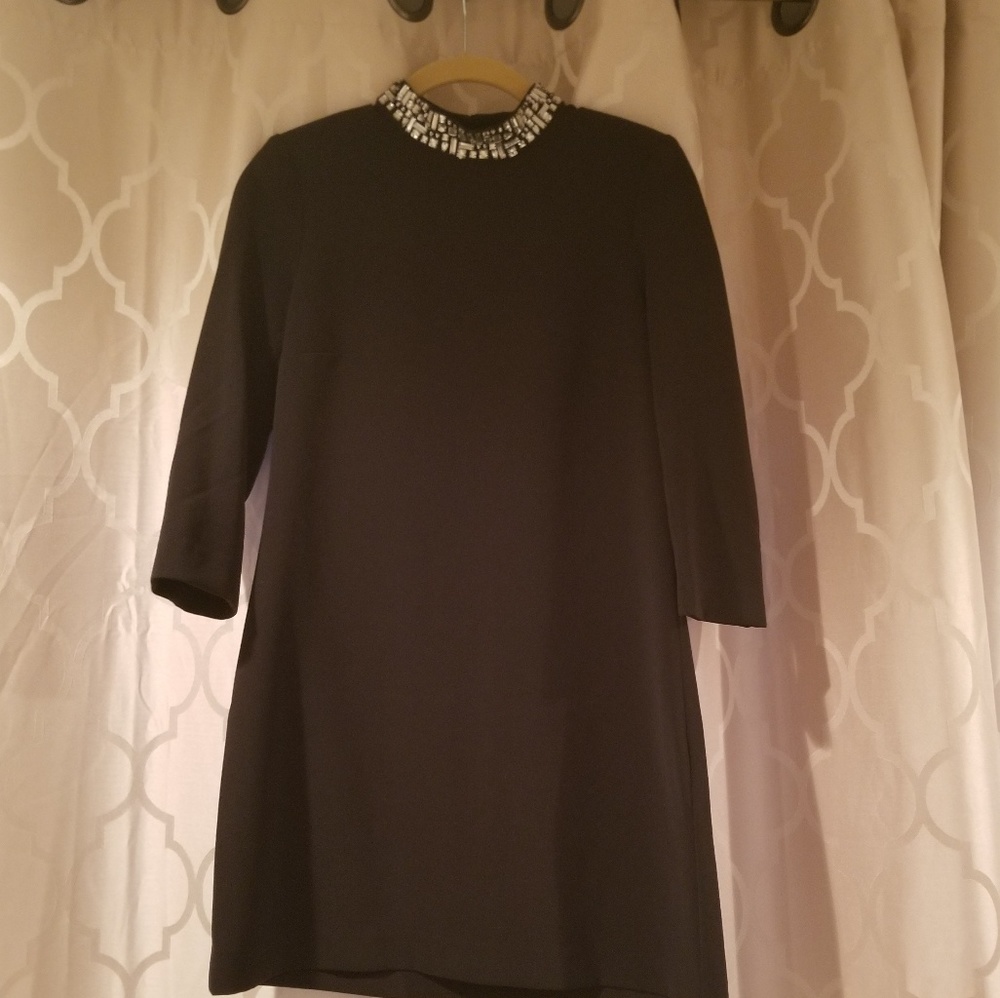 H&M Black high neck dress with key hole back